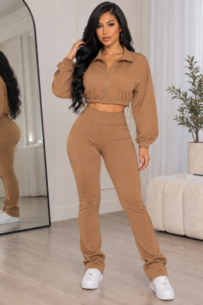 PANTS SET CROPPED JACKET