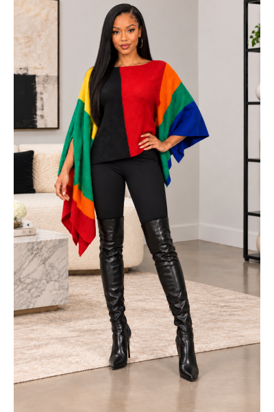 PULLOVER CROPPED SWEATER MULTI