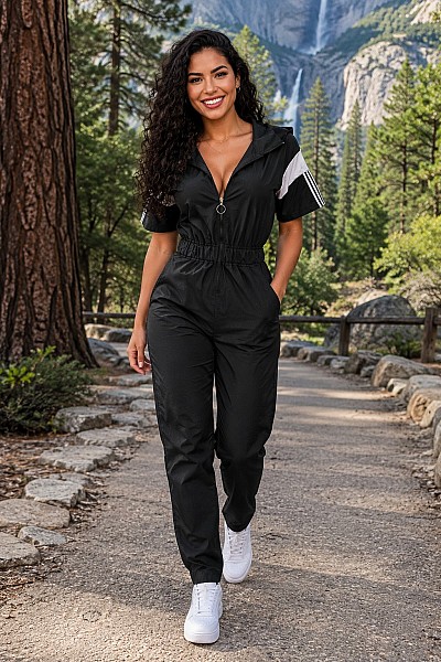 TRACKSUIT JUMPSUIT SHORT SLEEVE