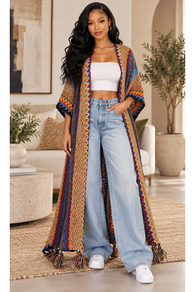 CARDIGAN KIMONO TASSEL
