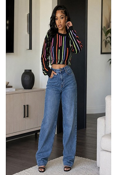 SWEATER COLOR LONG SLEEVE 